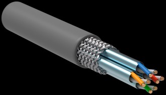 ITK Витая пара S/FTP кат.6A 4х2х23AWG solid PVC серый (305м)