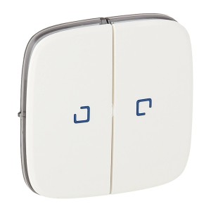 Valena Allure - Лицевая панель для выключателя двухклавишного с подсветкой, белая