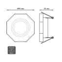 Светильник Gauss Backlight BL079 Восемь гран. Золотые нити/Золото, Gu5.3, LED 2700K 1/40