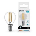 Лампа Gauss Filament Elementary Шар 12W 750lm 4100К Е14 LED