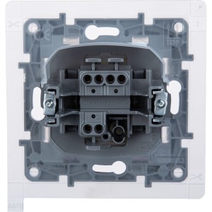 ETIKA Переключатель 1-клавишный схема 6 10АХ IP44 безвинтовые зажимы слоновая кость