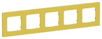 FLITE Рамка 5-местная РУ-5-К-ФлЖК желтый карри IEK