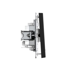 ARTGALLERY 1-клавишный ВЫКЛЮЧАТЕЛЬ с подсветкой, 10АХ, механизм, быстрозажим. клем., КАРБОН