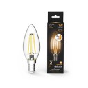 Лампа Gauss Filament Свеча 7W 550lm 2700К Е14 шаг. диммирование LED 1/10/50