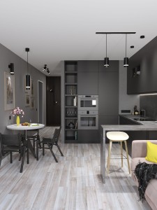 LIGHTING Светильник 4113 накладной под лампу GX53 черный IEK