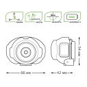 Фонарь налобный Gauss модель GFL303 4W 230lm 3xAAA LED 1/12/60