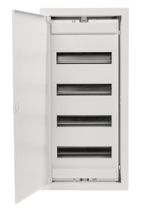 U48EP, Щит встраиваемый, 4 ряда, 48+8 мод., металл. дверца, IP40