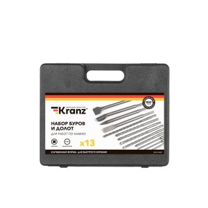 Набор буров и долот SDS PLUS, 13 предметов KRANZ