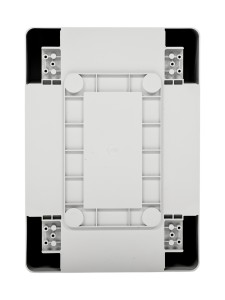 Пластиковый корпус 350х250х150 (ВхШхГ) серая дверь, с монтажной платой, Design Pro Series IP67