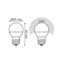 Лампа Gauss Elementary Шар 12W 950lm 6500K Е27 LED 1/10/100