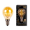 Лампа Gauss Filament Шар 5W 400lm 2700К Е14 golden LED