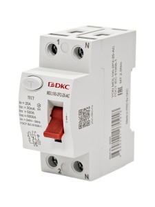 Устройство защитного отключения УЗО ВДТ YON MAX MDL100, 2P, 30mA, 25A, тип АС DKC