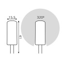 Лампа Gauss G4 AC150-265V 3W 240lm 4100K силикон LED 1/10/200