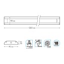 Светильник сенсорный Gauss модель A 10W 750lm 4000K 170-260V 600mm диммируемый IR 1/10/40