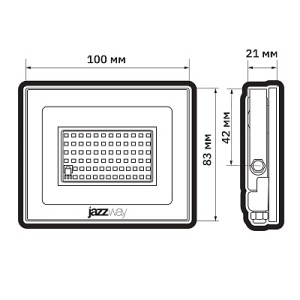 Прожектор светодиодный PFL-20W RGB-RC BL IP65
