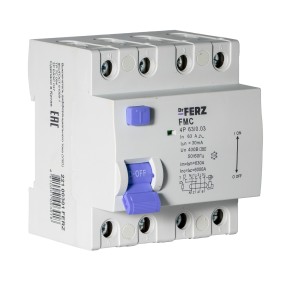 FMC-3P+N 63A 30mA 6kA тип A, 4M УЗО