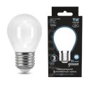 Лампа Gauss Filament Шар 9W 610lm 4100К Е27 milky LED 1/10/50