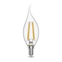 Лампа Gauss Filament Свеча на ветру 11W 810lm 2700К Е14 LED 1/10/50