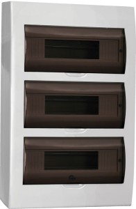 Корпус пластиковый ЩРН-П-36 черн. прозр. дверь IP41 GENERICA