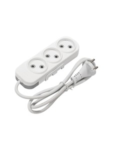 EL-BI,Myra,удлинитель 3гн1м б/з белый,527-110201-360