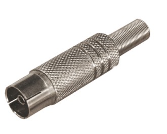 TV-разъем гнездо никелированный c пружиной REXANT