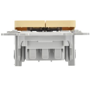 FLITE Выключатель 2-клавишный 10А ВС12-1-0-ФлН навахо IEK