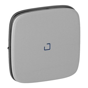 Valena Allure - Лицевая панель для выключателя одноклавишного с подсветкой, алюминий