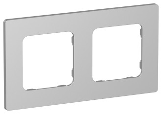 FLITE Рамка 2-местная РУ-2-К-ФлА алюминий IEK