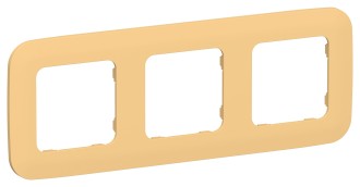 FLITE Рамка 3-местная РУ-3-А-ФлЗ золотарник IEK