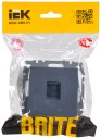 BRITE Розетка компьютерная RJ45 кат.5E РК10-БрМ маренго IEK