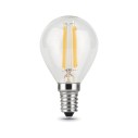 Лампа Gauss Filament Шар 5W 450lm 4100К Е14 LED 1/10/50