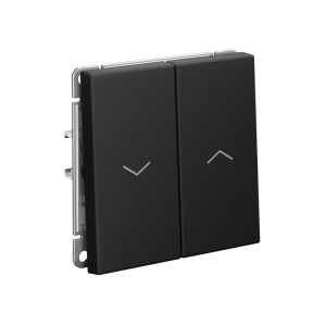 ARTGALLERY 2-клавишный ВЫКЛЮЧАТЕЛЬ ДЛЯ ЖАЛЮЗИ, 2х сх.4, 10А, механизм, КАРБОН