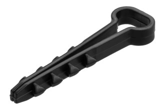 Дюбель-хомут ДХП-8 для плоского кабеля 5-8мм нейлон черный (100шт) TDM