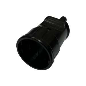 Розетка РП 16-001 без заземления черная