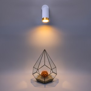 Накладной светильник WOLTA WSL-GU10/S10WG IP20 под лампу GU10 Белый/золото CELLA D60x170