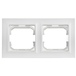 BRITE Рамка 2-местная IP44 РУ-2-БрАБ-44 арктический белый IEK
