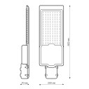 Светильник Уличный Gauss LED Avenue IP65 600*200*70 200W 20 000lm 5000K 190-250V КСС Ш 1/4