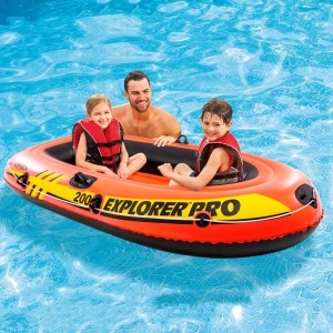 58356NP Надувная лодка "Explorer Pro 200" 196х102х33см, до 120кг INTEX