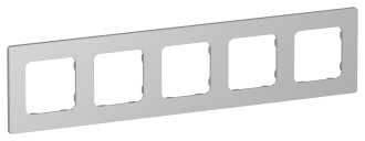 FLITE Рамка 5-местная РУ-5-К-ФлА алюминий IEK