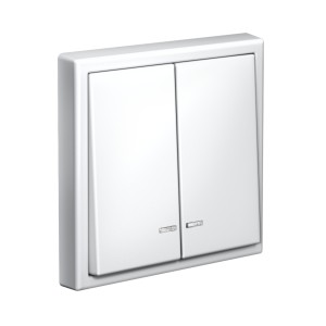 ARTGALLERY 2-клавишный ВЫКЛЮЧАТЕЛЬ с подсветкой, сх.5а, 10АХ, механизм, БЕЛЫЙ