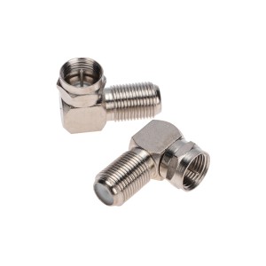 Переходник угловой штекер F – гнездо F REXANT