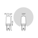 Лампа Gauss G9 AC185-265V 3,5W 460lm 3000K керамика LED 1/10/200