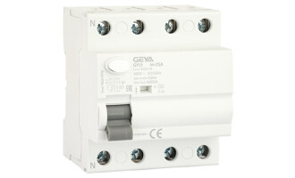 УЗО GYL9-4P-25A-300mA, 4P, 25A, 6 kA, 300mA, тип A, 4M