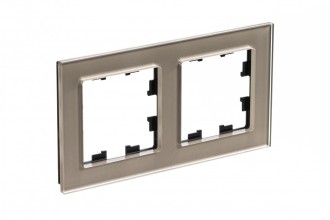 ATLASDESIGN NATURE 2-постовая РАМКА, ОРГАНИЧЕСКОЕ СТЕКЛО ШАМПАНЬ