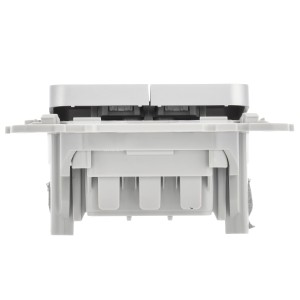 FLITE Выключатель 2-клавишный 10А ВС12-1-0-ФлА алюминий IEK