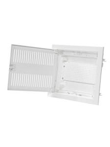 U12ES IT PL, Щит встраиваемый мультимедийный, 1 ряд, металл. дверца со слотами для охлаждения, IP30