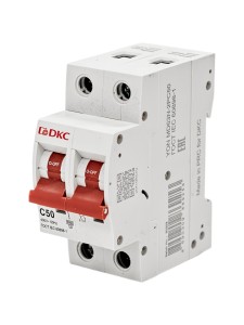 Автоматический выключатель YON max типа MD63N, 6кА, 2 полюса, хар-ка C, 50А DKC