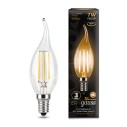 Лампа Gauss Filament Свеча на ветру 7W 550lm 2700К Е14 LED 1/10/50