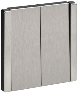FORTE&PIANO Выключатель 2-клавишный 10А FP705M металл никель IEK
