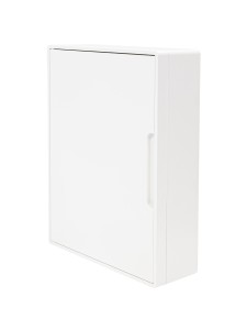 Щиток 24 мод настенный слаботочный Фрейм (FRAME), белый, с белой дверцей, с монтажной платой, 1 розеткой (арт. 76482B) и установочной рамкой